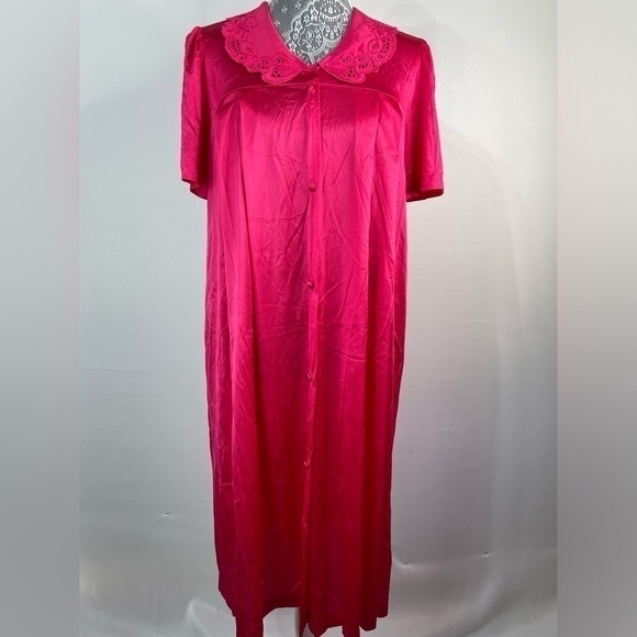 Vanity Fair Nightgown Womens Medium Vintage Lace Nightie Sexy Sheer Maxi Long - Picture 1 of 7